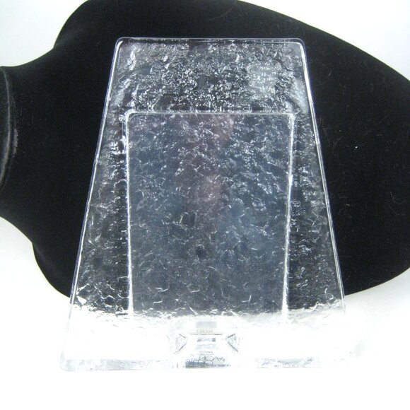 Studio Nova Crystal Photo Frame 4x6 Inch Textured Glass Japan Vintage MCM - Picture 2 of 11